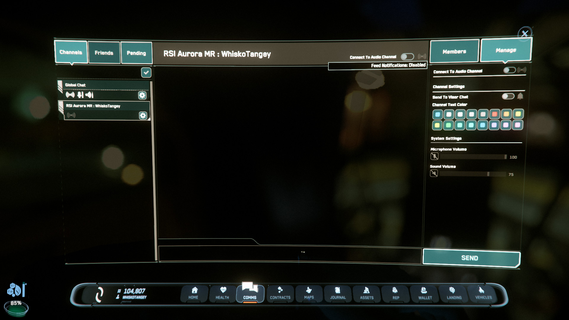 Send to Visor Toggle